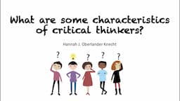 Characteristics of Critical Thinkers