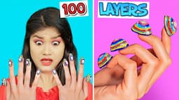 100 LAYERS CHALLENGE || 100 Layers of Makeup, 100+ Coats || Srinaya