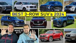 BEST 3-Row Midsize SUVs for 2024 -- Our Expert Ranking After Reviewing ALL of Them! (Top 10)