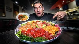 "NOBODY'S EVEN EATEN HALF" THE BIGGEST SUSHI BOWL EATING CHALLENGE I'VE TRIED | Joel Hansen Raw