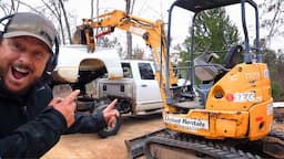 DIRT CHEAP John Deer Mini Excavator RENTAL left for DEAD!