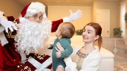 BABY MEETS SANTA FOR THE FIRST TIME (unexpected reaction)