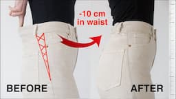 how to TAKE IN the WAIST OF YOUR JEANS / perfect waist fit 👌