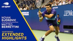 Novak Djokovic vs Matteo Berrettini Extended Highlights | 2021 US Open Quarterfinal