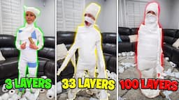 100 Layers of Toilet Paper!!