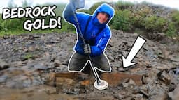 Gold Nuggets EVERYWHERE Detecting Bedrock Crevices! (New Record)