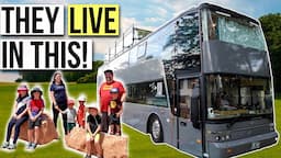 Family of 8 LIVING in a Two Story RV! | DOUBLE DECKER BUS TOUR