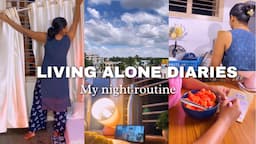 My Night Time Routine✨grocery shopping 🛍️ Living alone diaries 🌷 cleaning 🧼