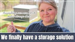 Finally a storage solution for our small mobile home | Assembling our 10x8 metal garden shed