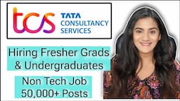 TCS Mass Hiring 2024 : Fresher Undergraduates & Graduates | MNC Non IT Latest Job 2024 | TCS BPS Job