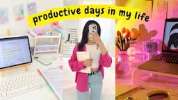 72 HR productive study vlog 🌻 exam prep, aesthetic setup, self care & packages 📦