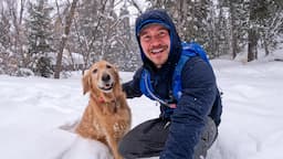 Hiking with Nala during a winter storm (it was beautiful!)