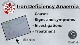 Iron deficiency anemia | Nutritional anemia | Anaemia || Blood Physiology