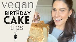 How to make DELICIOUS & MOIST Vegan Birthday Cake - BEGINNER vegan baking tips for cake without eggs