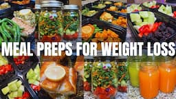 MEAL PREP FOR WEIGHT LOSS | Protein Bowls, Fruit Bowls & Salad Jars Recipes