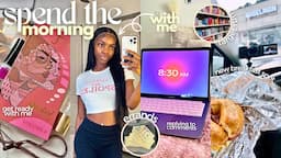 SPEND THE MORNING WITH ME: 8AM summer morning routine! ☀️ | PRODUCTIVE + REALISTIC!