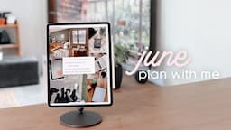 🗓️✏️ June Digital Plan with me in Goodnotes 6 | goal setting, vision boarding, free stickers