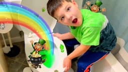 CALEB caught a Leprechaun in his DIY Leprechaun Trap For Kids 🌈