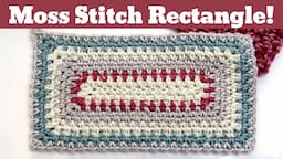 Moss Stitch Rectangle - NO Twisting NO Jogs 🤩🧶