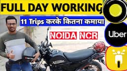 Full Day Working Earnings in Ola Uber Rapido Bike Taxi on Hero Xpulse 200T at Noida Delhi NCR