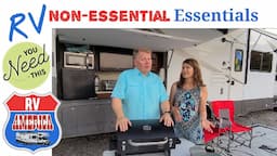 "Non-Essential Essentials" for RV Living | Part-Time RVing | Full Time RV | Newbies Gear | Checklist