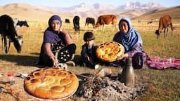 Shepherd Mother Cooking Tradational Unleavened Bread | Shepherd life | Village life in Afghanistan