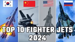 TOP 10 Most Advanced Fighter Jets in the World 2024 | Su-57, KAI KF-21, F-22, Chengdu J-20, F-35