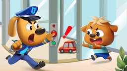 Revolving Door Safety | Safety Tips | Sheriff Labrador Cartoon | BabyBus TV