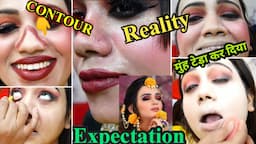 पार्लर वाली ने मुंह टेड़ा कर दिया 😭 I WENT TO THE *WORST* REVIEWED MAKEUP ARTIST 😭 Haldi Look