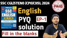 Pinnacle previous year book solution for English EP- 1।। SSC CGL/STENO/CPO/CHSL 2024