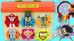 Paw Patrol Pups Trapped Behind Surprise Doors with Keys Critter Clinic from Romeo Prank DIY Crafts!