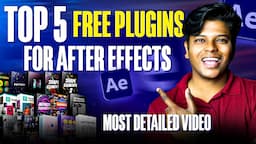 Top 5 FREE Plugins for After Effects You Should Have⚡|| After Effects Plugins For Beginners 🔥