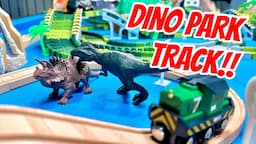 Epic Dino Park Track Adventure | Thomas & Friends + Brio + Magic Tracks Dino Set