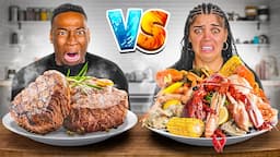 SEAFOOD VS BARBECUE FOOD CHALLENGE