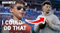 Patrick Mahomes CHALLENGES 10-Year-Old QB Prodigy MINI MAHOMES!