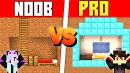 NOOB VS PRO : SAFEST SECURITY BASE BUILD CHALLENGE