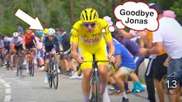 Tadej Pogacar STOMPS Jonas Vingegaard on Pla d'Adet | Tour de France 2024 Stage 14