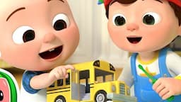 Wheels on the Bus Toy Edition | CoComelon | 🚌Wheels on the BUS Songs! | 🚌Nursery Rhymes for Kids