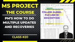 Mastering MS Project: Conducting Multiple Updates and Recoveries for Construction Projects #20