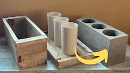 How to make cement block shape with board and plastic tube