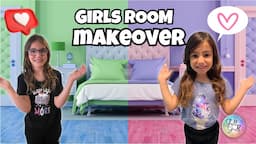 DIY Bedroom Makeover #roommakeover #shelleygirls #familyfun #girlsroom