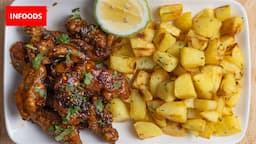 Honey Garlic Chicken and Pan Fried Potatoes Recipe | How to Cook Chicken Breast with Honey | Infoods