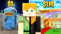 TURNING $1 HOTEL Into $10,000,000 HOTEL | MINECRAFT