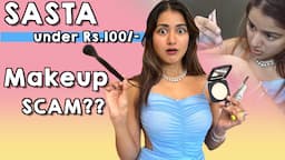 Trying Makeup Products Under Rs.100/- from Amazon 😱 | Is it A SCAM?