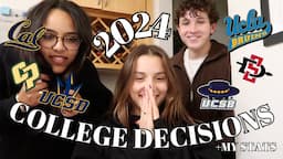 MY 2024 COLLEGE DECISION REACTIONS: i got into my dream school?! + STATS