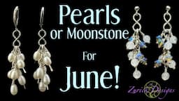 Fun Wire Wrapped Bead Cluster Earrings-Pearls for June!