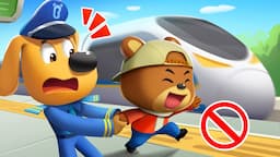 The Train Ride | Safety Tips | Sheriff Labrador Kids Cartoon | BabyBus TV