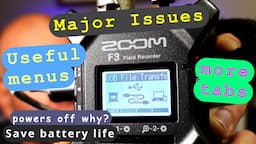 Zoom F3 Battery, USB Transfer, Issues & Solutions 3/3