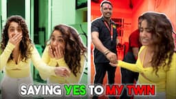 Saying Yes To My Twin I Aaj Toh Meri Behan Gaii 🤪 I Chinki Minki I Challenge