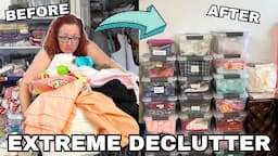 EXTREME Sewing Room Declutter + Makeover || Cleaning out 3 Years of Sewing Supplies